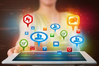 Foto: Tablet mit Icons