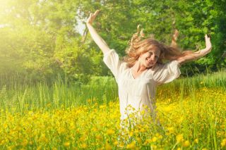 Foto: Sommer, Frau, Natur, Glück