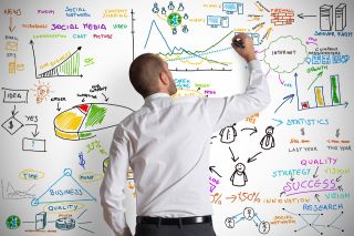 Foto: Mann, Chart, Graph, Diagramm